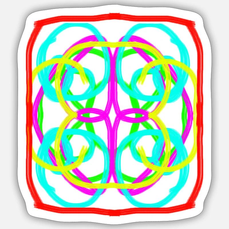 Cercle de couleur - Sticker taille S (10 x 10 cm) - blanc mat