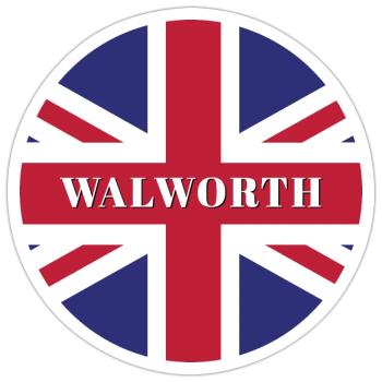 Walworth London - Sticker Größe S (10 x 10 cm) - Mattweiß - Vorne