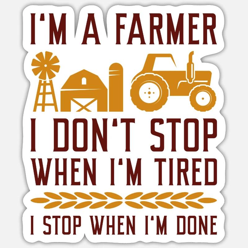 Ich bin ein Bauer Sticker Größe S (10 x 10 cm)