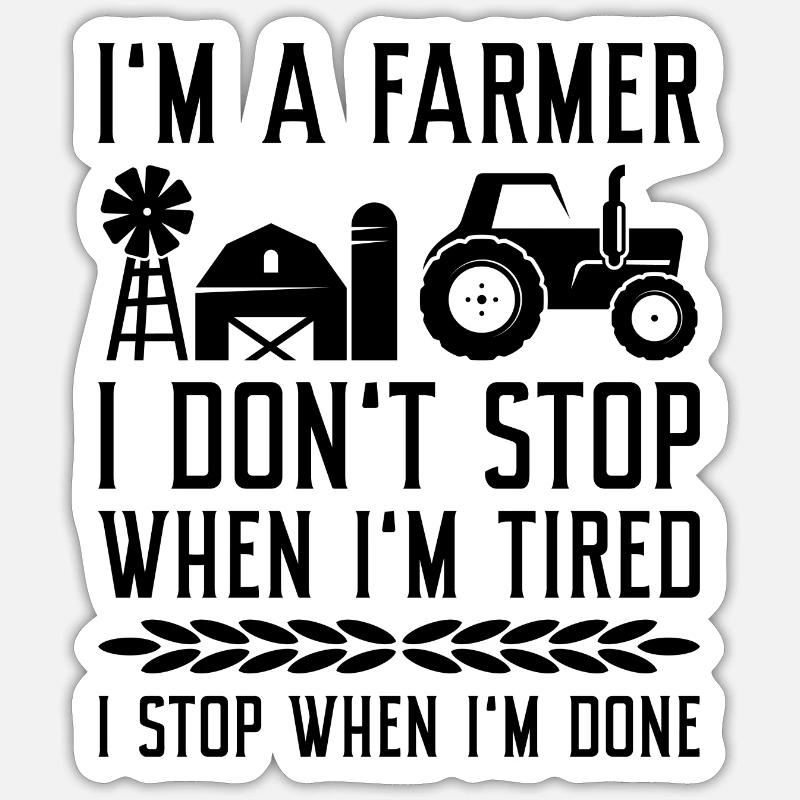 Ich bin ein Bauer Sticker Größe S (10 x 10 cm)