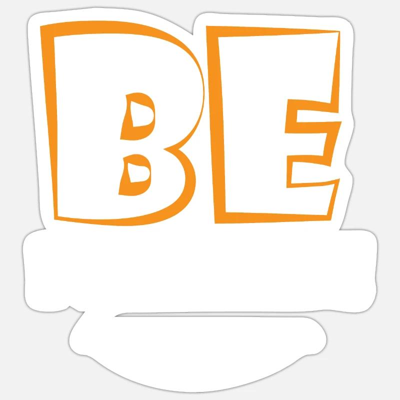 BePositive - Sticker size S (10 x 10 cm) - white matte