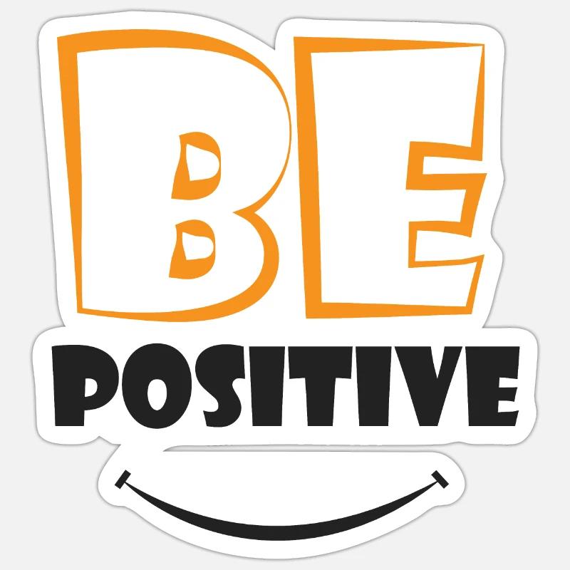 BePositive - Sticker Größe S (10 x 10 cm) - Mattweiß