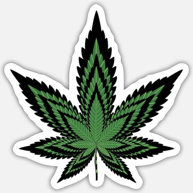 Canabis Leaf - Sticker size S (10 x 10 cm) - white matte