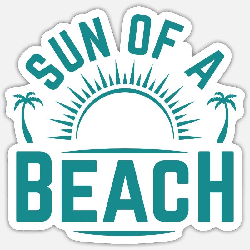 Sonne eines Strandes Sticker Größe S (10 x 10 cm)
