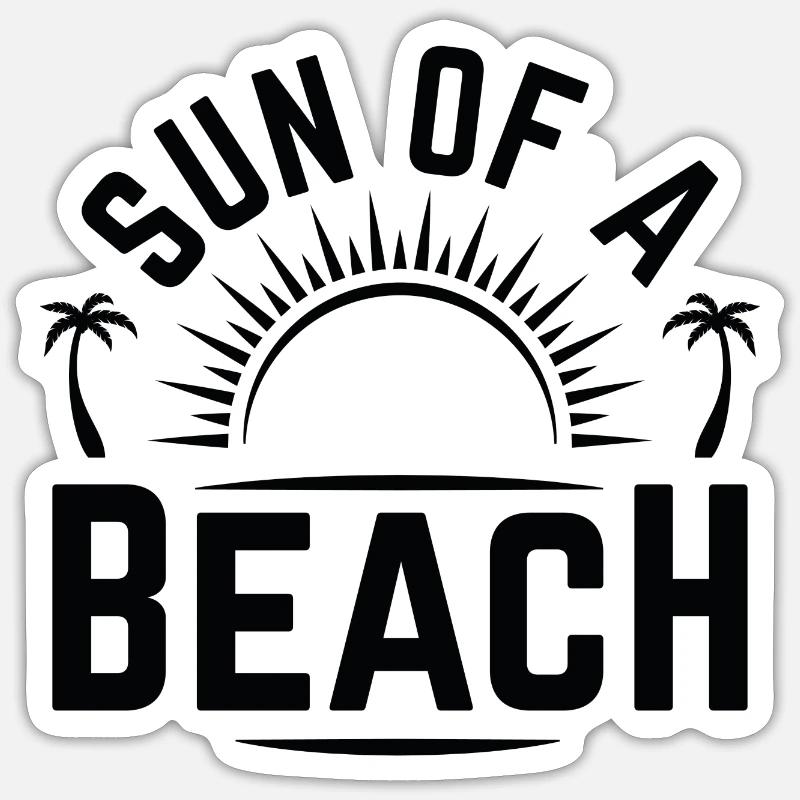 Sonne eines Strandes Sticker Größe S (10 x 10 cm)