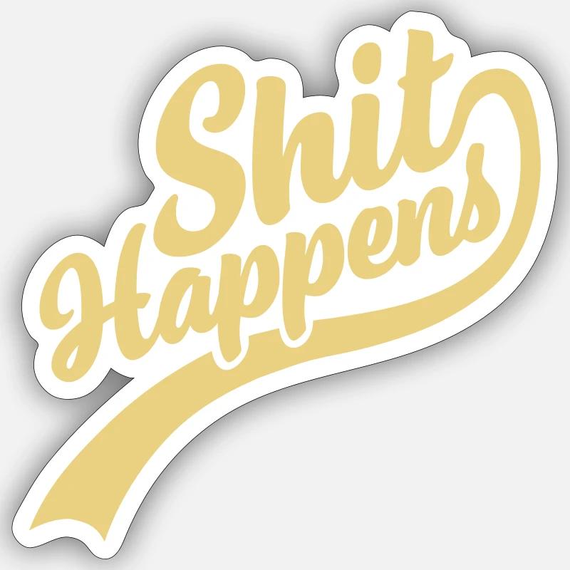 La merde arrive lettrage Citation Sticker taille S (10 x 10 cm)