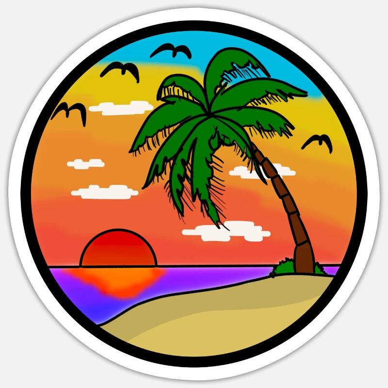 Iland - Sticker Größe S (10 x 10 cm) - Mattweiß