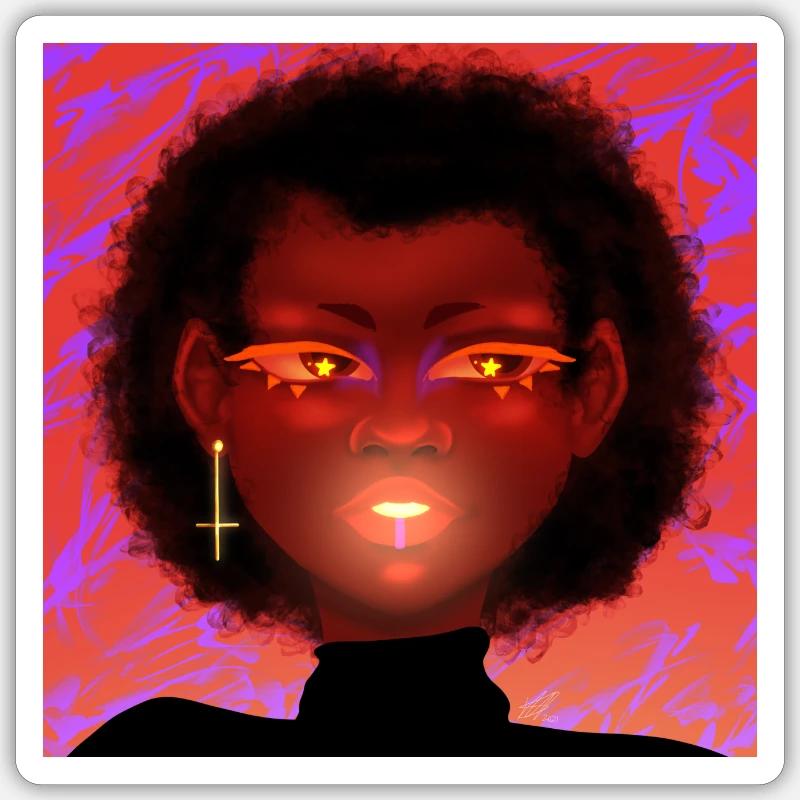 Glowing - Sticker size S (10 x 10 cm) - white matte
