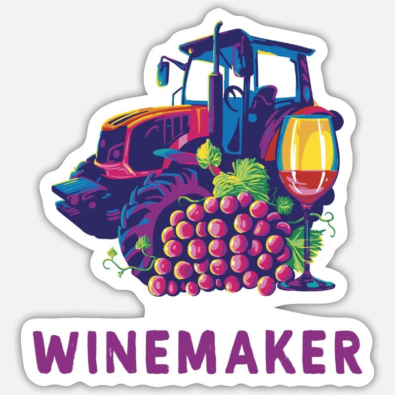 Winzer Design - Sticker Größe S (10 x 10 cm) - Mattweiß