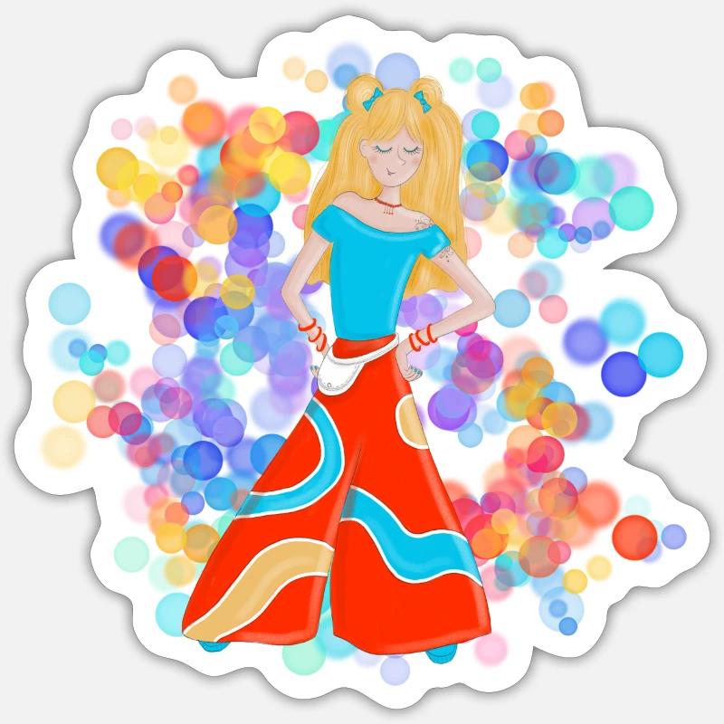 Dance2Trance - Danse et Rêve - Sticker taille S (10 x 10 cm) - blanc mat
