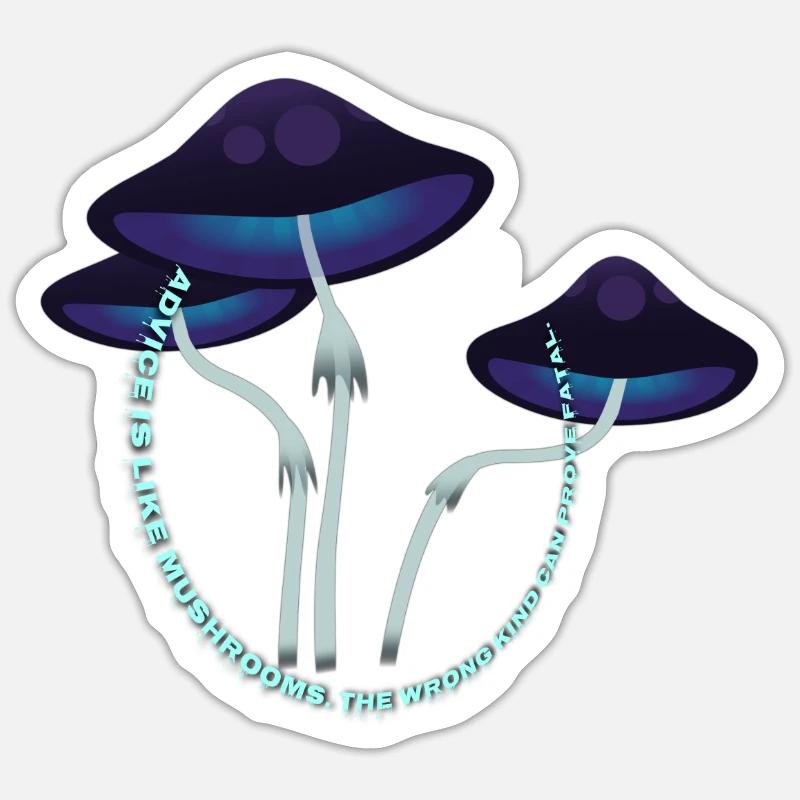 Mushroom cap - Sticker size S (10 x 10 cm) - white matte