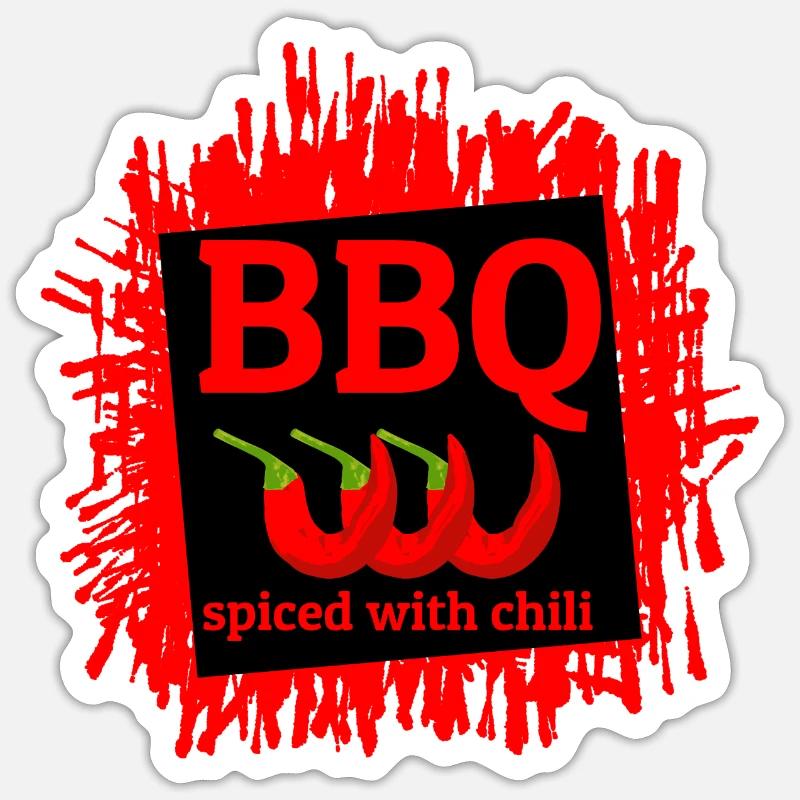bbq chilli Sticker size S (10 x 10 cm)