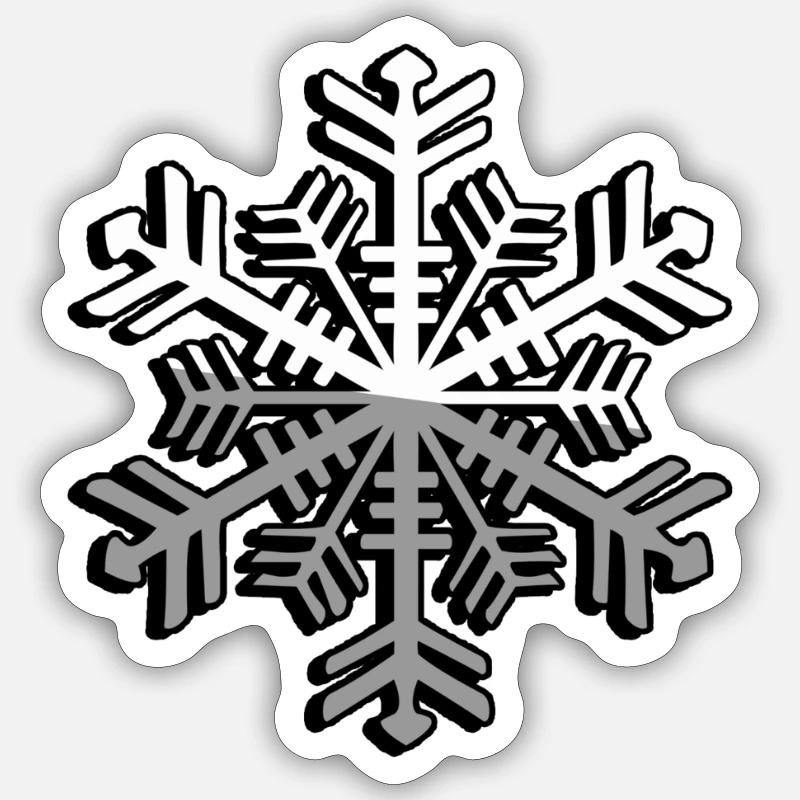 Snowflake - Illustration - Sticker size S (10 x 10 cm) - white matte