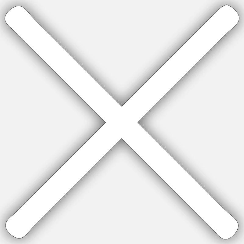 X Cross - Vector - Sticker size S (10 x 10 cm) - white matte
