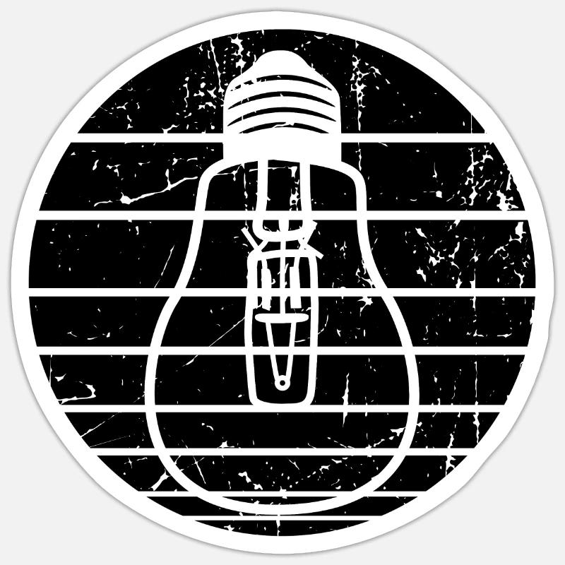 Light bulb - Sticker size S (10 x 10 cm) - white matte