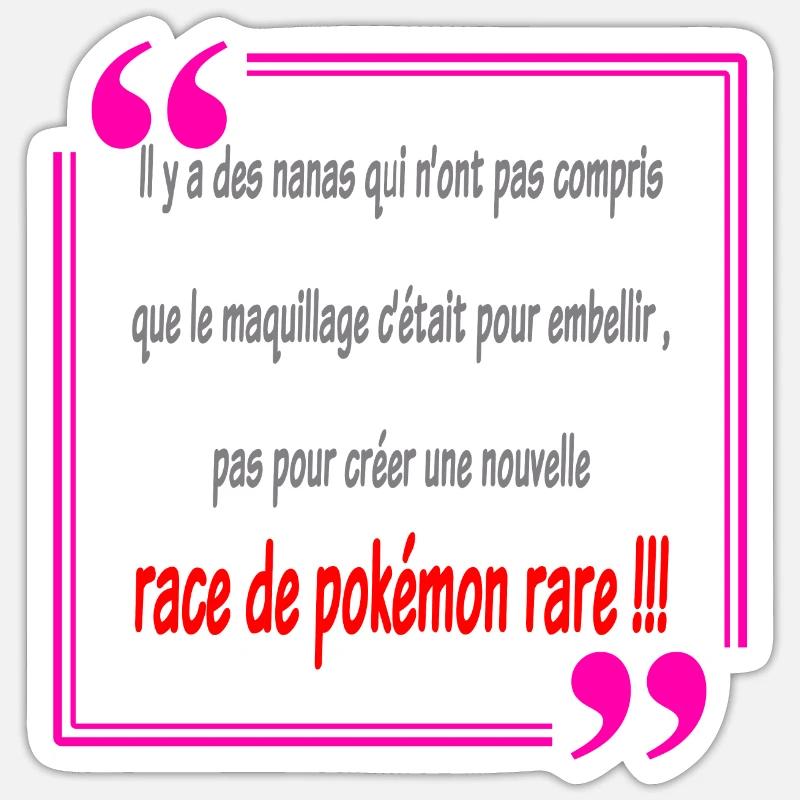 Il y a des nanas - Sticker taille S (10 x 10 cm) - blanc mat