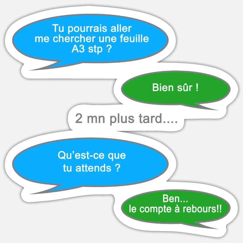 Absurde 1 Sticker taille S (10 x 10 cm)