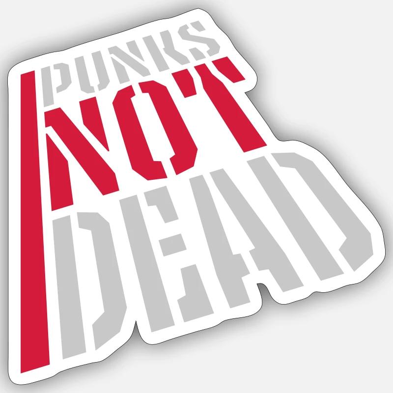 punks not dead quote - Sticker size S (10 x 10 cm) - white matte