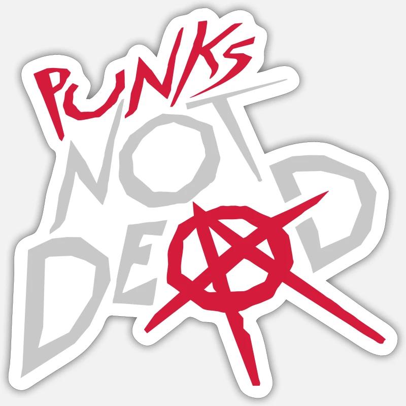 punks not dead quote - Sticker size S (10 x 10 cm) - white matte