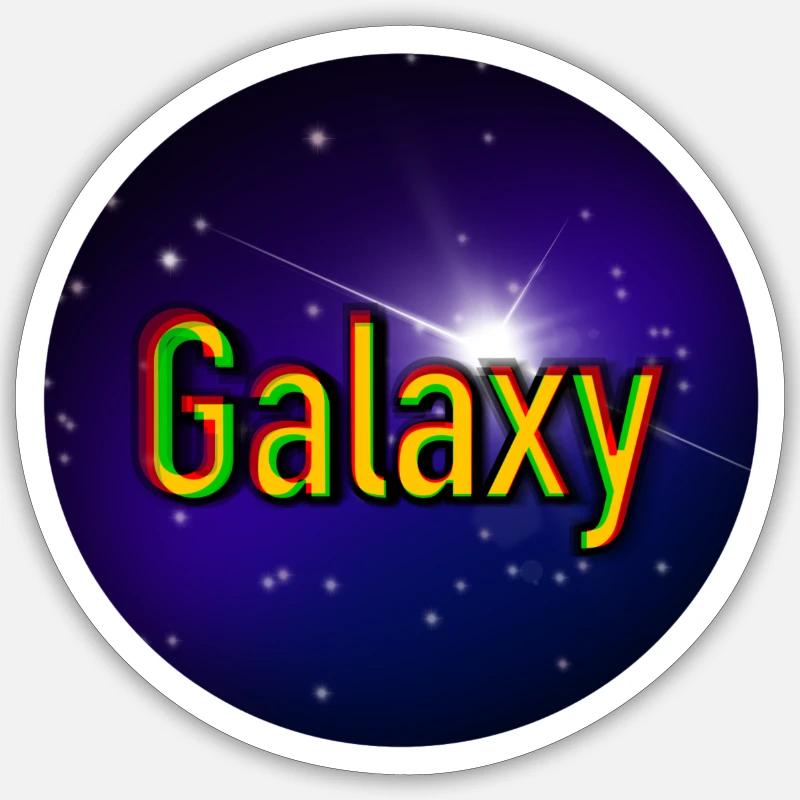 Galaxy - Sticker Größe S (10 x 10 cm) - Mattweiß