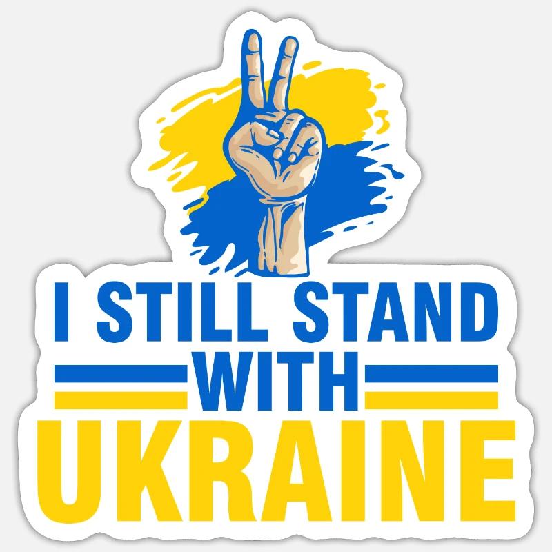 Ich bin immer noch ein Unterstützer der Ukraine Sticker Größe S (10 x 10 cm)