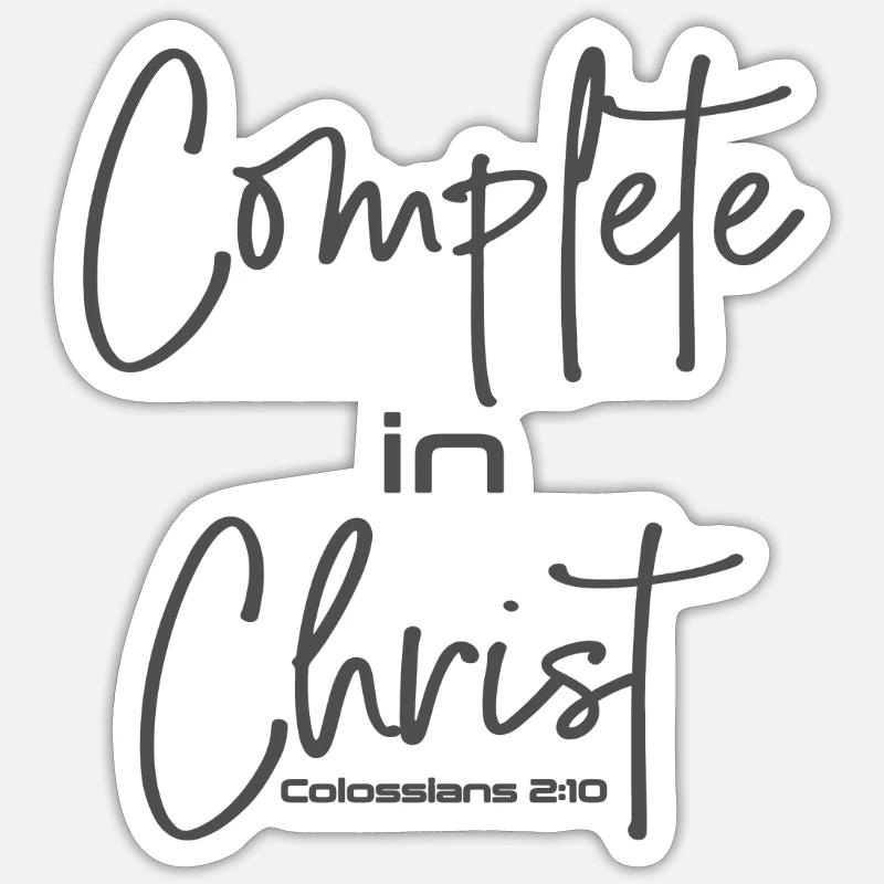 Conception chrétienne achevée dans Christ Colossians 2 Sticker taille S (10 x 10 cm)