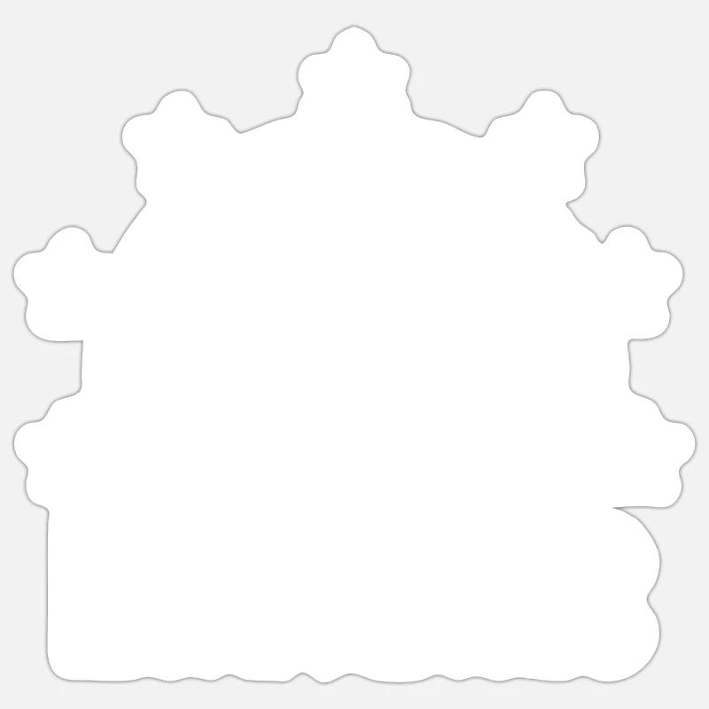 Cane11 1 - Sticker Größe S (10 x 10 cm) - Mattweiß