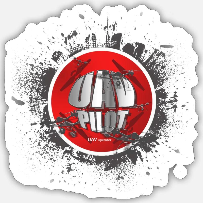 Drone pilot Sticker size S (10 x 10 cm)