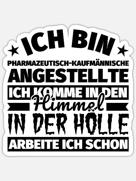 Pharmazeutisch-kaufmännische Angestellte Geschenk - Sticker Größe S (10 x 10 cm) - Mattweiß