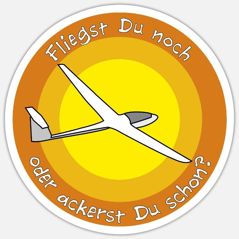 fliegst Du noch - Sticker Größe S (10 x 10 cm) - Mattweiß