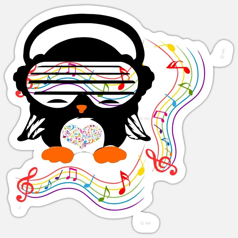 Pinguino - Sticker Größe S (10 x 10 cm) - Mattweiß