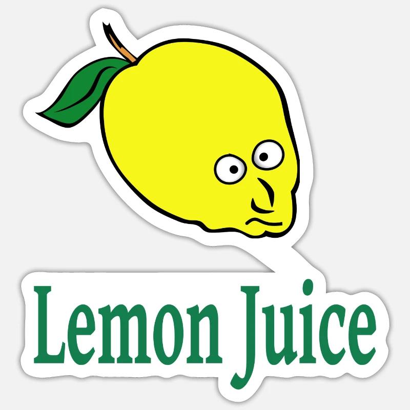 Conception de jus de citron Sticker taille S (10 x 10 cm)