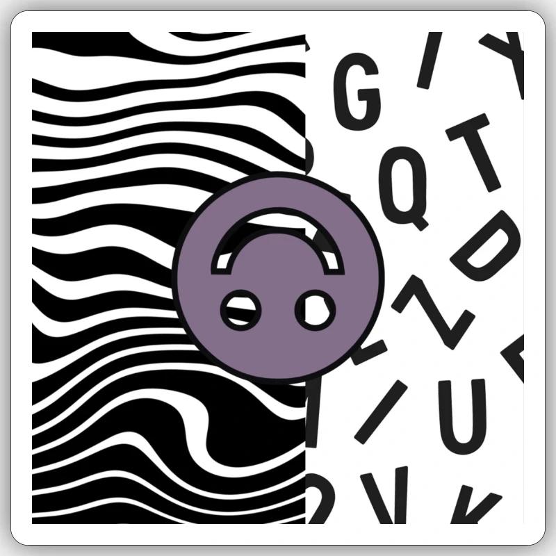 Jung & Bizarre - Sticker Größe S (10 x 10 cm) - Mattweiß