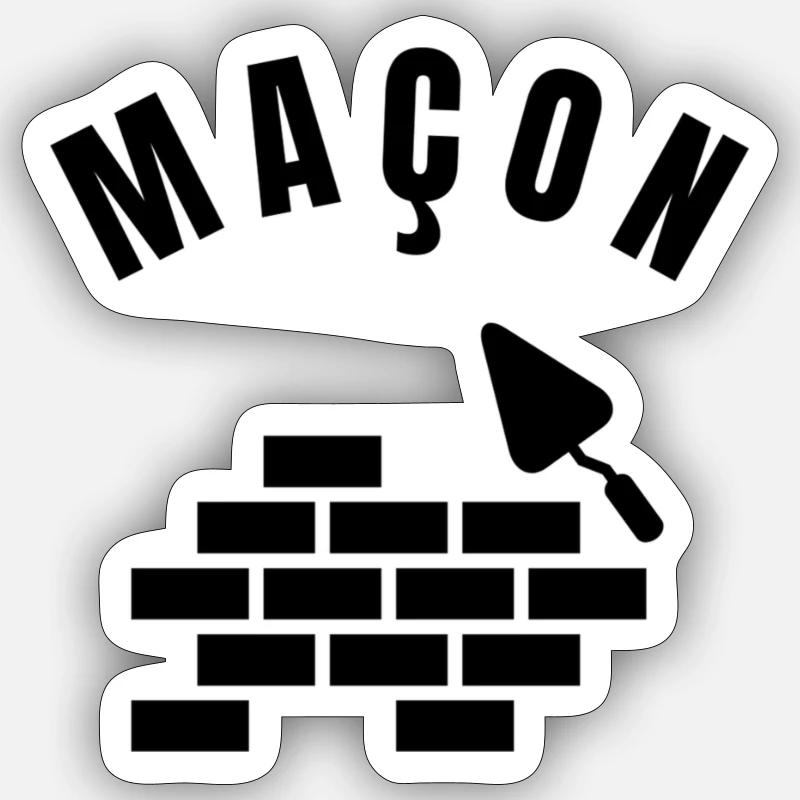 Mason Collection - Profession - Sticker size S (10 x 10 cm) - white matte