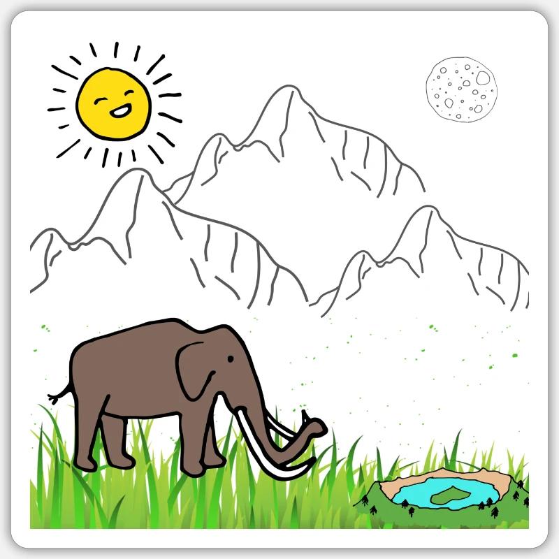 Elephant Sticker Größe S (10 x 10 cm)