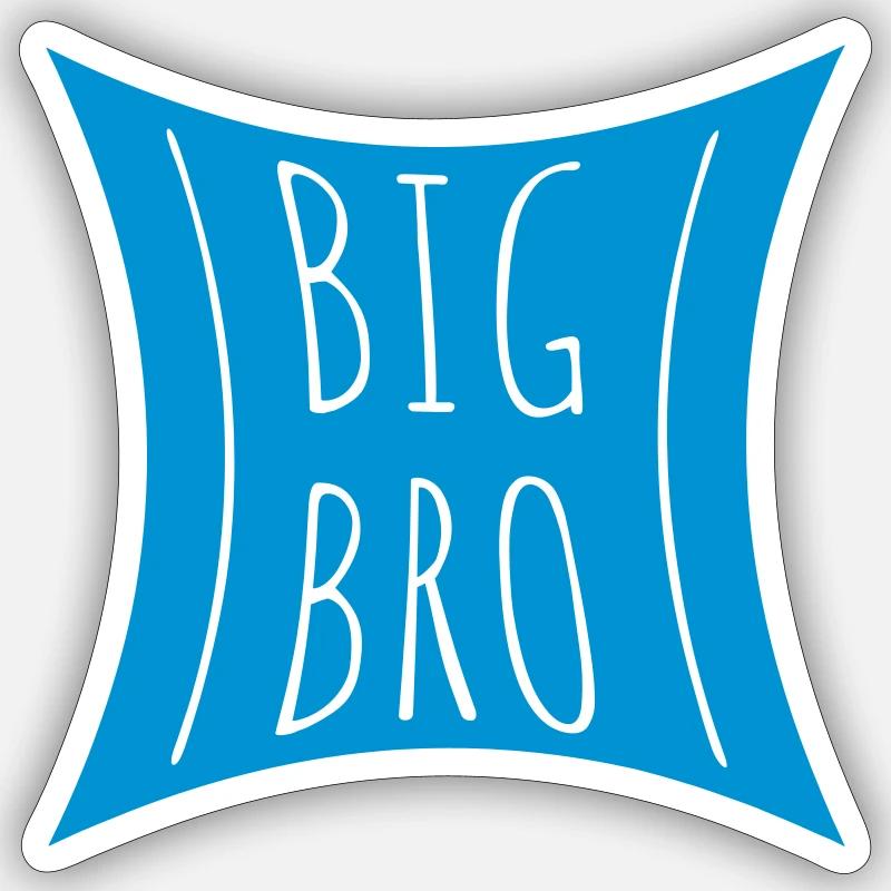Text Logo Big Bro - Sticker Größe S (10 x 10 cm) - Mattweiß