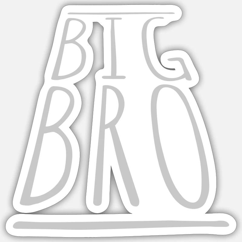 Logo à rayures Big Bro Sticker taille S (10 x 10 cm)