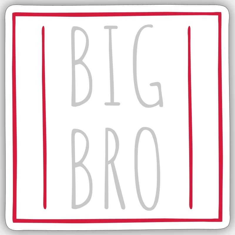 Border Big Bro Logo - Sticker taille S (10 x 10 cm) - blanc mat