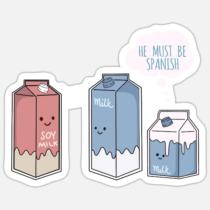 Il doit être espagnol - Sticker taille S (10 x 10 cm) - blanc mat