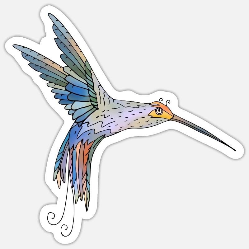 Vogel - Sticker Größe S (10 x 10 cm) - Mattweiß