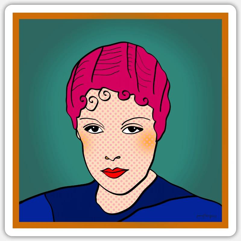 Mädchen 23 2 - Sticker Größe S (10 x 10 cm) - Mattweiß