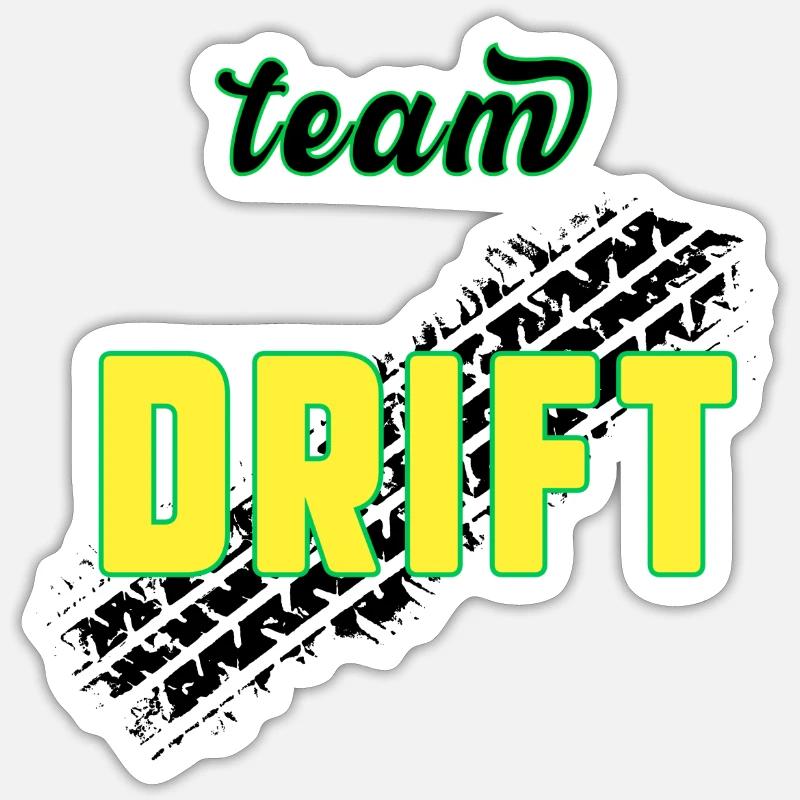 Team DRIFT - Sticker size S (10 x 10 cm) - white matte