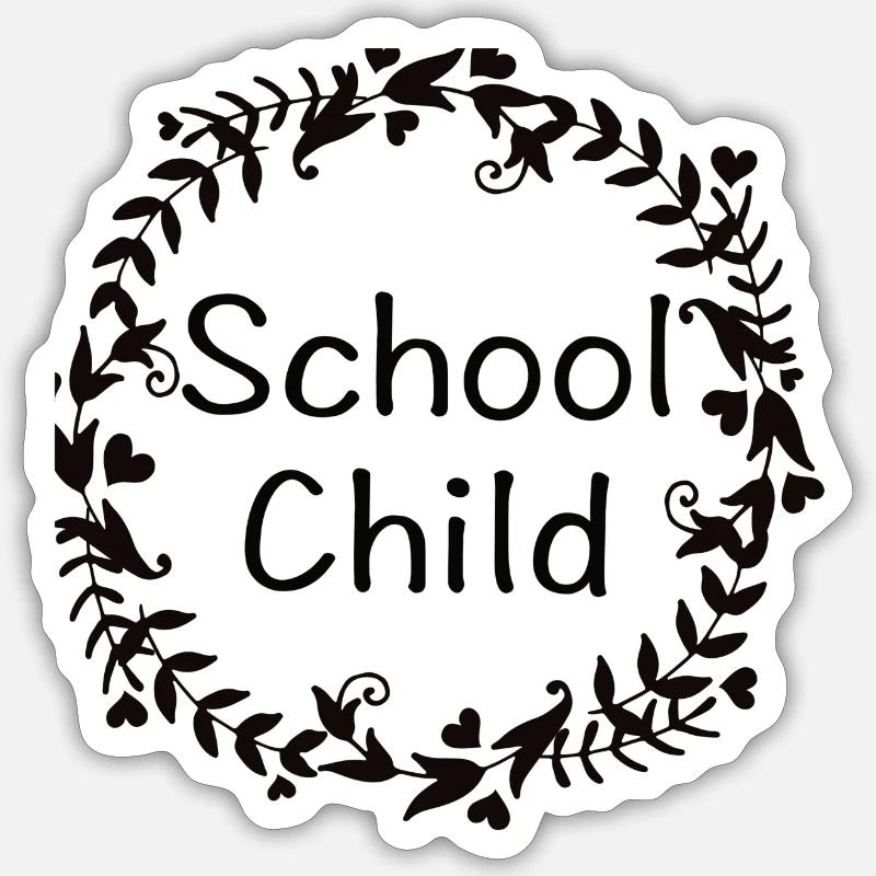 Écolier - Sticker taille S (10 x 10 cm) - blanc mat
