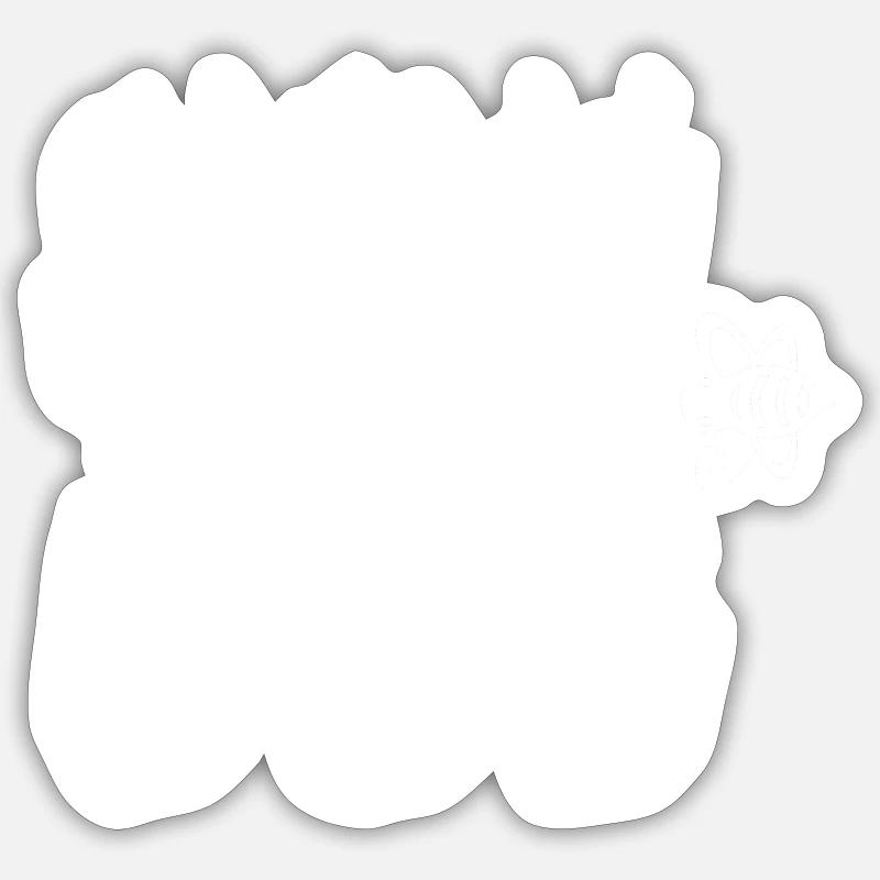Simple text design - Sticker size S (10 x 10 cm) - white matte