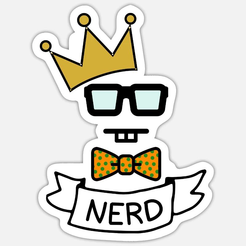 Nerdking - Sticker size S (10 x 10 cm) - white matte