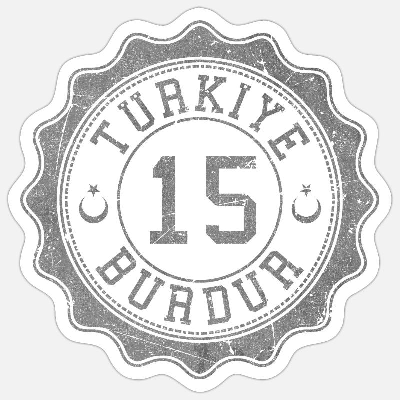 Burdur - Sticker taille S (10 x 10 cm) - blanc mat