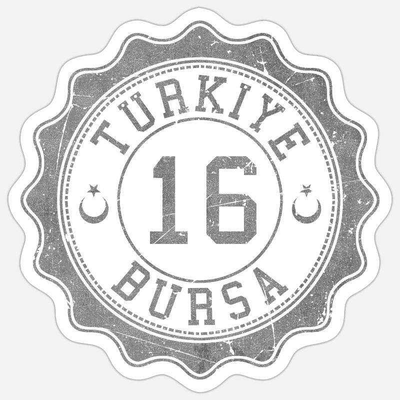 Bursa - Sticker taille S (10 x 10 cm) - blanc mat