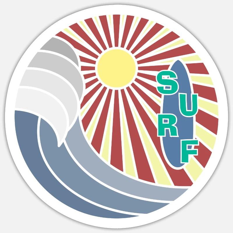 Surf Logo - Sticker size S (10 x 10 cm) - white matte