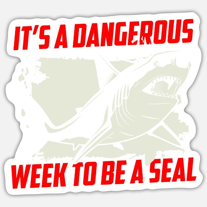 Great white shark Seafood Fish Predatory fish Sticker size S (10 x 10 cm)