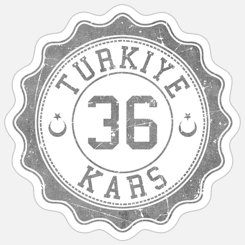 Kars - Sticker taille S (10 x 10 cm) - blanc mat